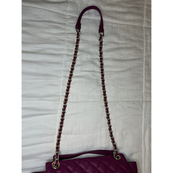 KENNETH COLE REACTION Berry Fuchsia Chain Colorful‎ Crossbody Purse - Picture 2 of 15